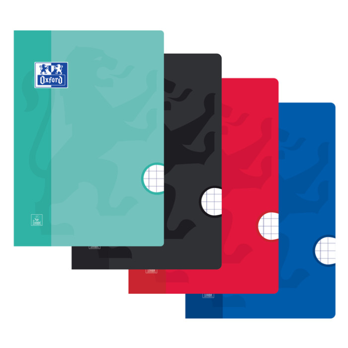 Schrift Oxford School A4 ruit 10x10mm 72 pagina's 80gr assorti