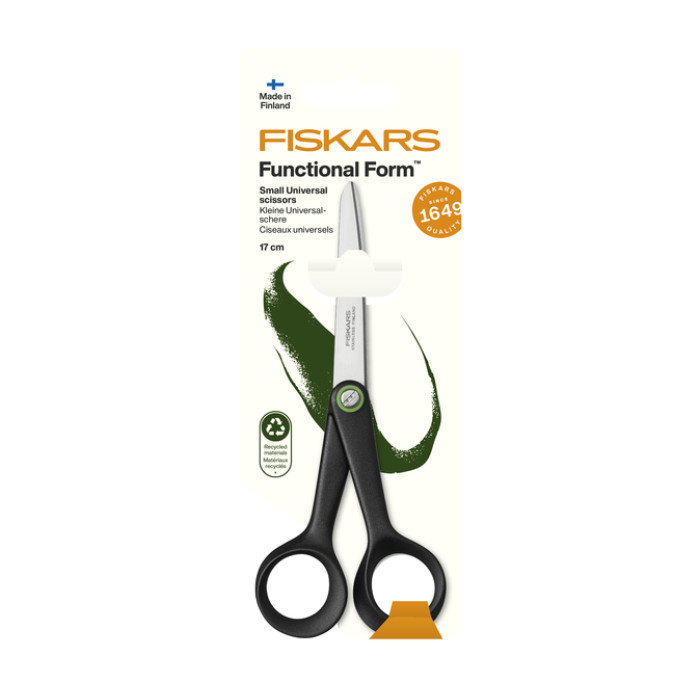 Schaar Fiskars Functional Form universeel klein 17cm zwart