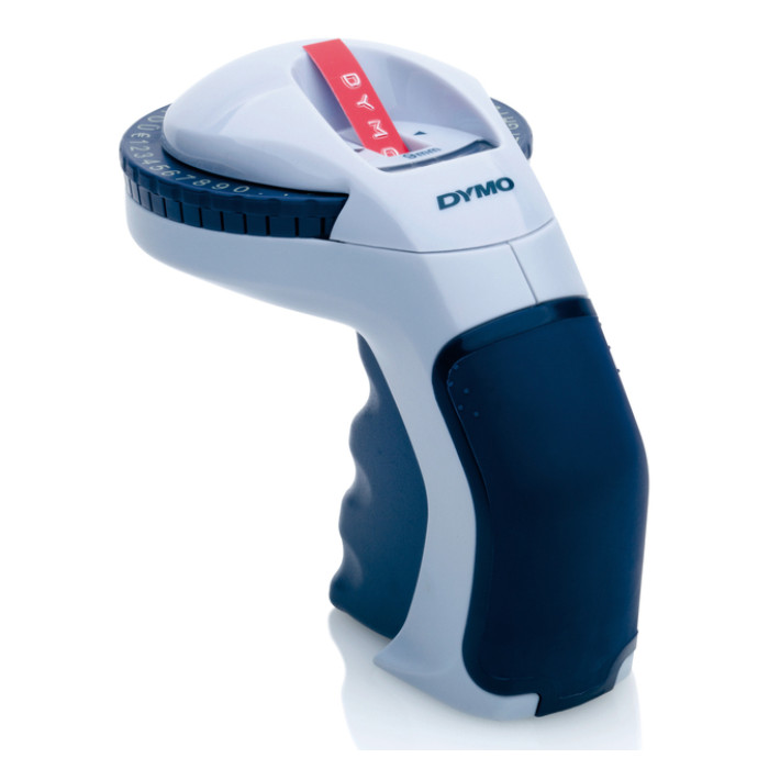 Lettertang Dymo Omega embossing blauw