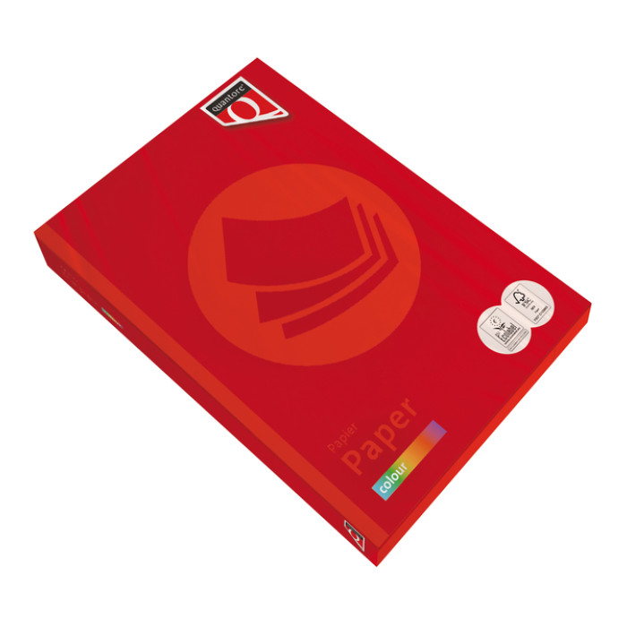 Kopieerpapier Quantore Colour A3 120gr felrood 250 vel