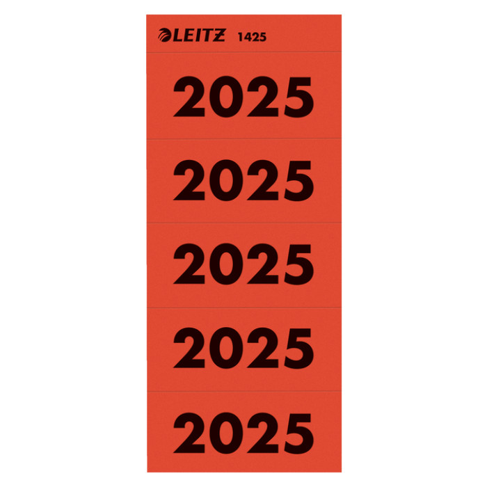 Rugetiket Leitz 2025 rood 100 stuks