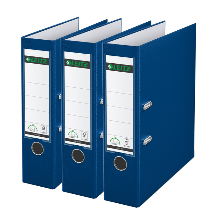 Ordner Leitz 180° 1010 A4 80 mm 3 stuks blauw