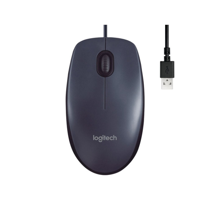 Muis Logitech USB B100 zwart