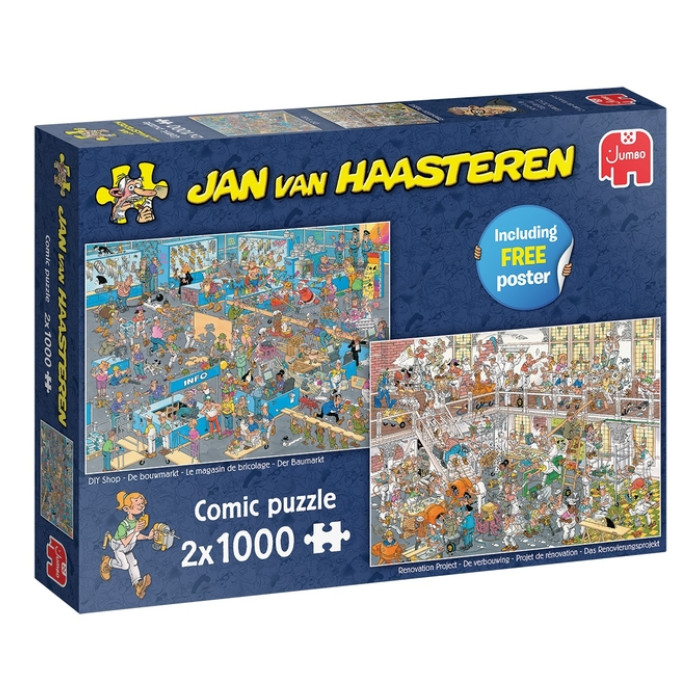 Puzzel Jan van Haasteren De Bouwmarkt en De Verbouwing  2x1000 stukjes
