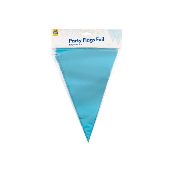 Party Flag Foil Baby Blue