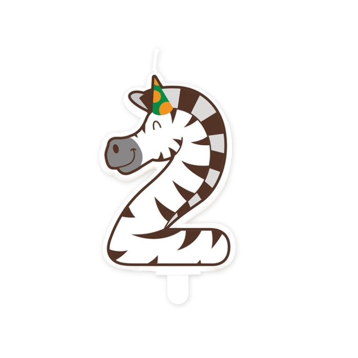 Jungle candle 2 Zebra