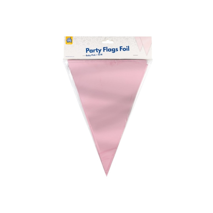 Party Flag Foil Baby Pink