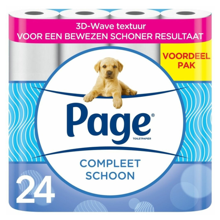 Toiletpapier Page Compleet Schoon 2-laags 140vel 24 rol wit