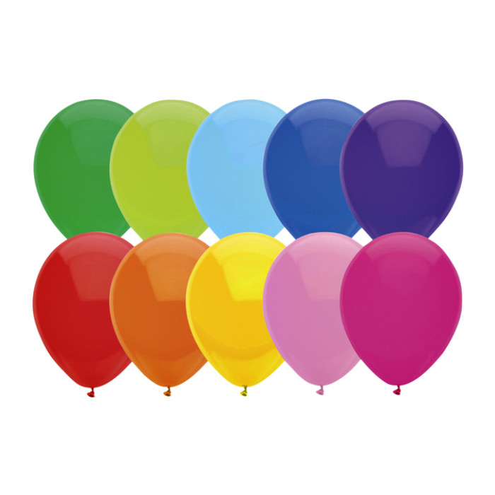 Ballon Haza uni 30cm 10 stuks assorti