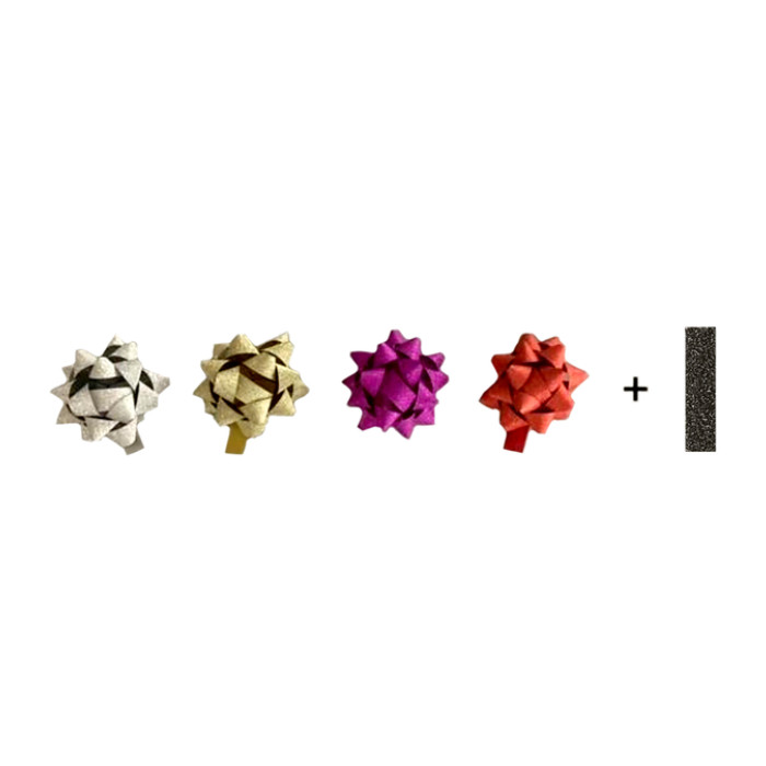 Rozetten Haza 50mm glitter assorti