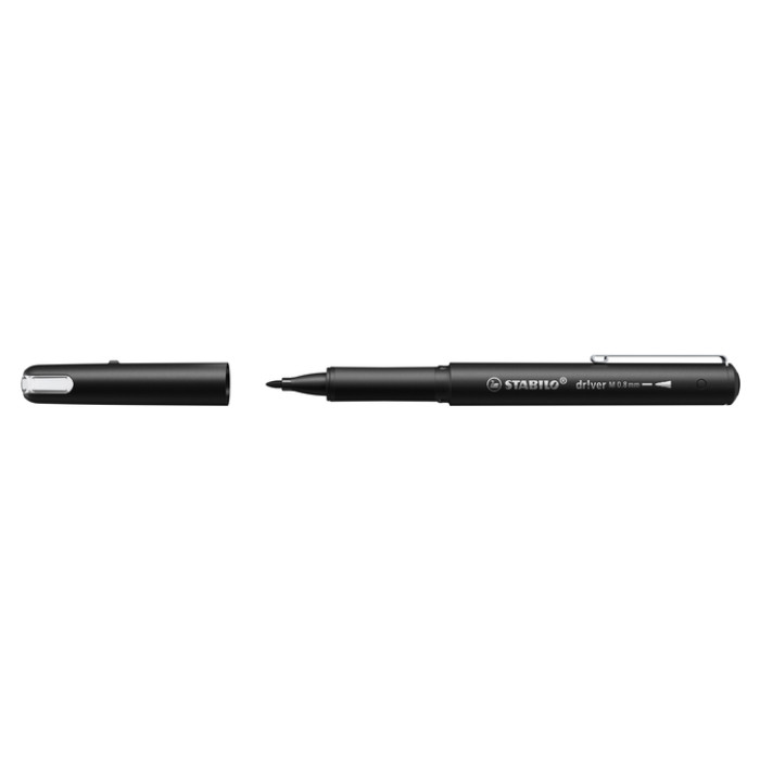 Fineliner STABILO dr!ver medium zwart