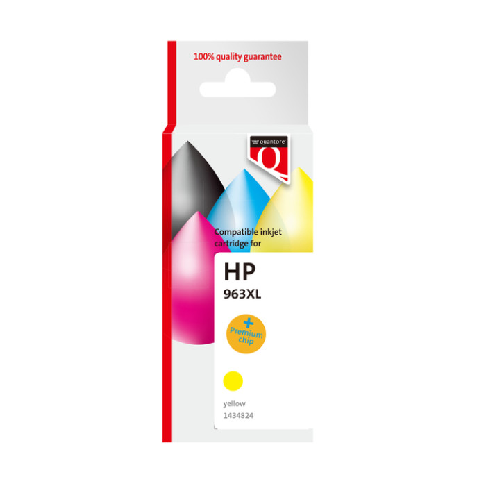 Inktcartridge Quantore alternatief tbv Hp 963XL 3JA29AE hc geel