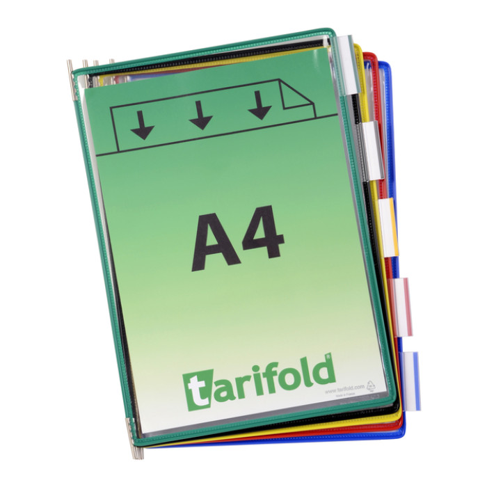 Zichtpaneel Tarifold A4 verticaal assorti 10 stuks