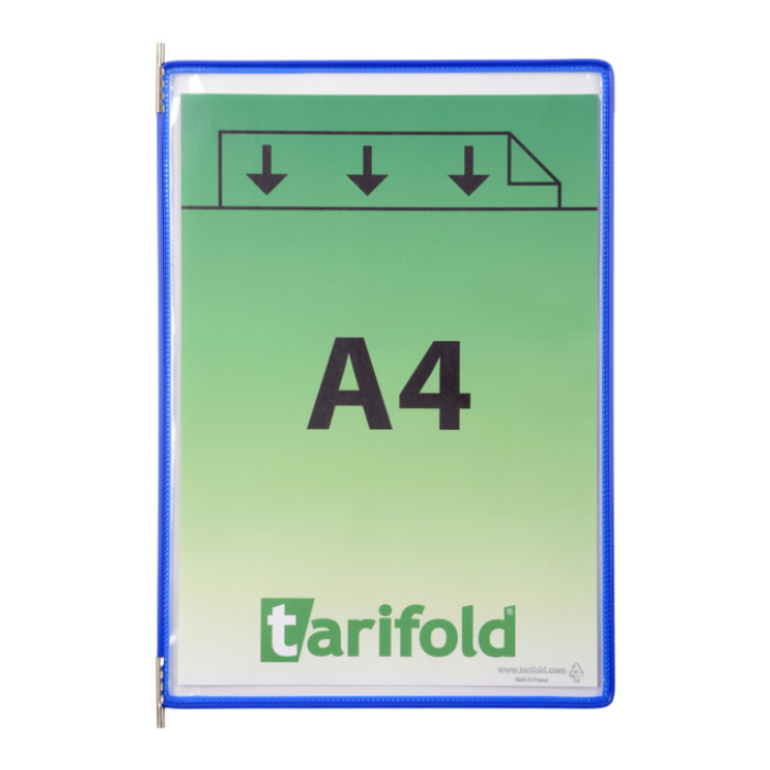Zichtpaneel Tarifold A4 verticaal blauw 10 stuks