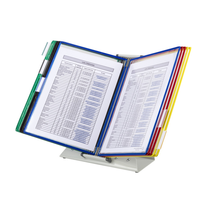 Zichtpanelensysteem bureau Tarifold metaal A4 met 10-tassen assorti