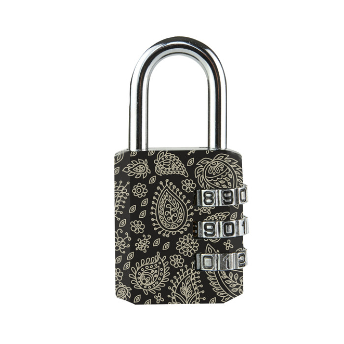 Hangslot Masterlock 3-cijfer combinatie 30mm 4 patronen ass