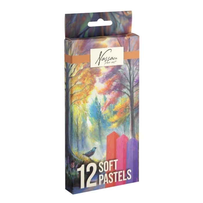 Pastelkrijt Nassau fine art zacht blister 12 stuks assorti