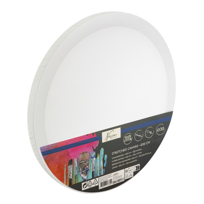 Canvas Nassau fine art rond 30cm 100% katoen