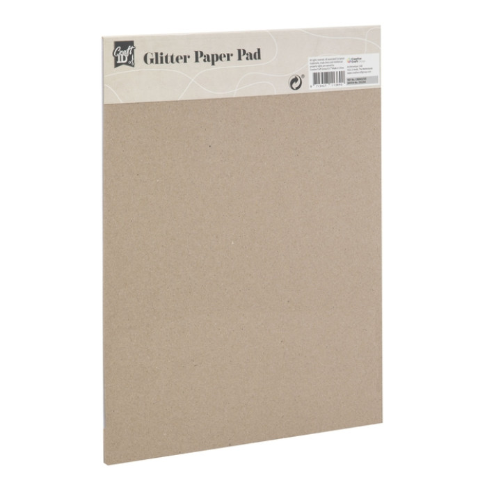 Hobbykarton CarftID glitter 24x34cm 180gr 10 vel 10 kleuren