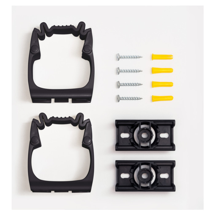 Wandhouder Toolflex One 2 klemmen met adapter ø 15/35 mm zwart