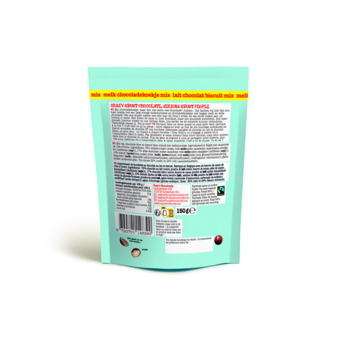 Chocolade Tony's Chocolonely Lil' Bits melk koekje mix 150 gram