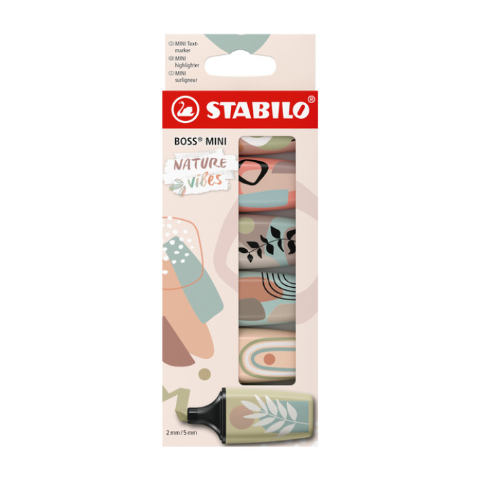 Markeerstift STABILO BOSS naturevibes assorti 6 stuks