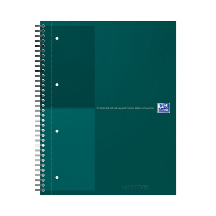 Spiraalblok Oxford International Notebook A4+ lijn groen