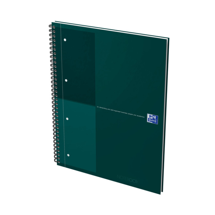 Spiraalblok Oxford International Notebook A4+ lijn groen
