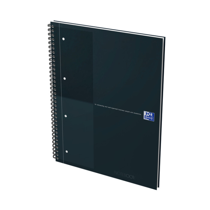 Spiraalblok Oxford International Notebook A4+ lijn zwart