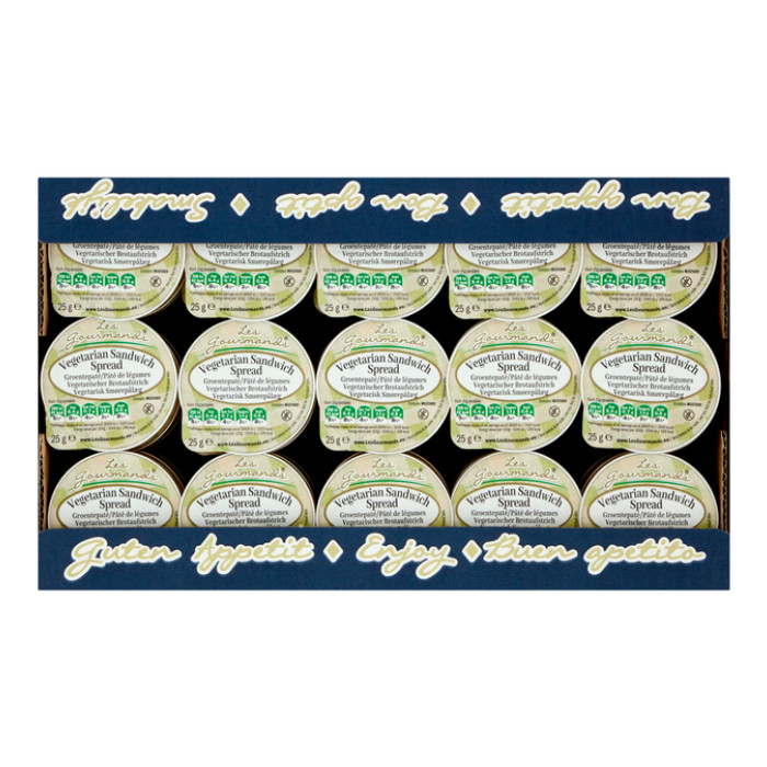 Sandwich spread Les Gourmands vega 45x25 gram cupjes