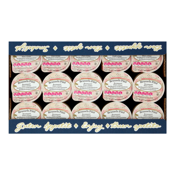Roompaté Les Gourmands Brussels 45x25 gram cupjes