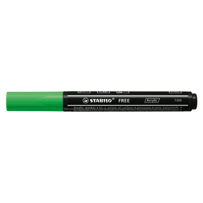 Acrylmarker STABILO  Free Acrylic T300 bladgroen