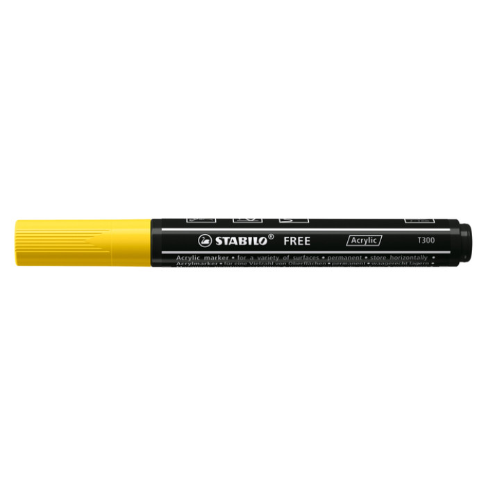 Acrylmarker STABILO  Free Acrylic T300 geel