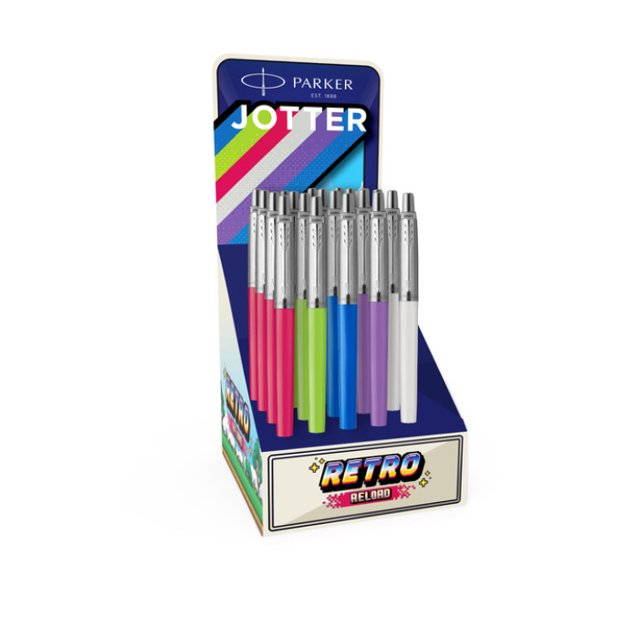 Balpen Parker Jotter Original Reload Retro 90's assorti CT medium