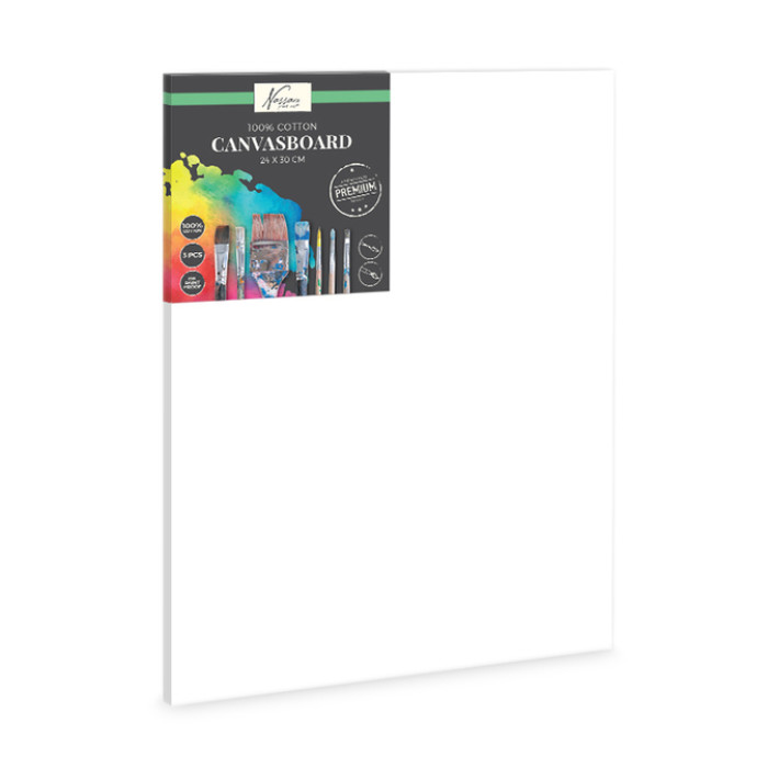Canvasboard Nassau fine art 24x30cm 100% katoen 3 stuks
