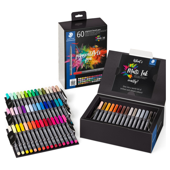 Brushpen Staedtler PigmentArts set à 60 kleuren