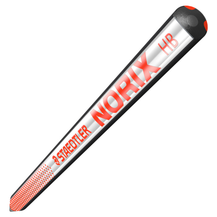 Potlood Staedtler Norix HB blister à 2 stuks zwart-koraal