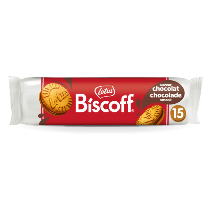 Koekjes Lotus Biscoff speculoos sandwich melkchocolade 15 stuks
