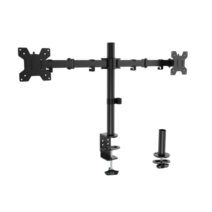 Monitorarm Quantore 2 schermen 17-27 inch zwart