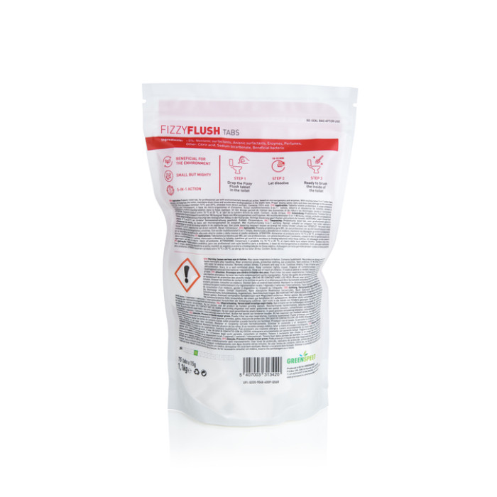 Toiletreinigingstablet Greenspeed Fizzy Flush 15g 75 stuks
