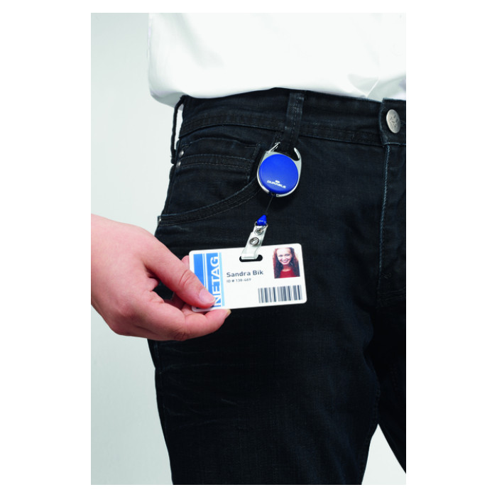 Afrolmechanisme Durable Style met drukknopsluiting blauw 10 stuks
