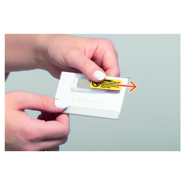 Badge Durable 8244 vlak met magneet 54x90mm place and hold 25 stuks