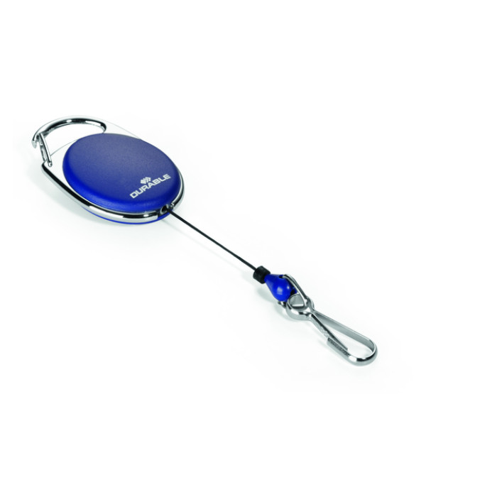 Afrolmechanisme Durable Style met karabijnhaak blauw