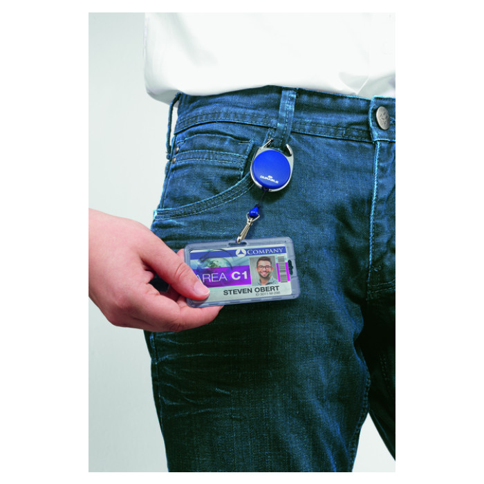 Afrolmechanisme Durable Style met karabijnhaak blauw