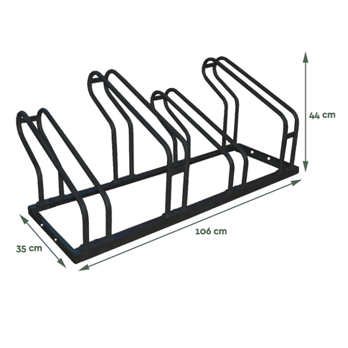 Fietsenrek BRASQ  4 fietsen BS400 zwart