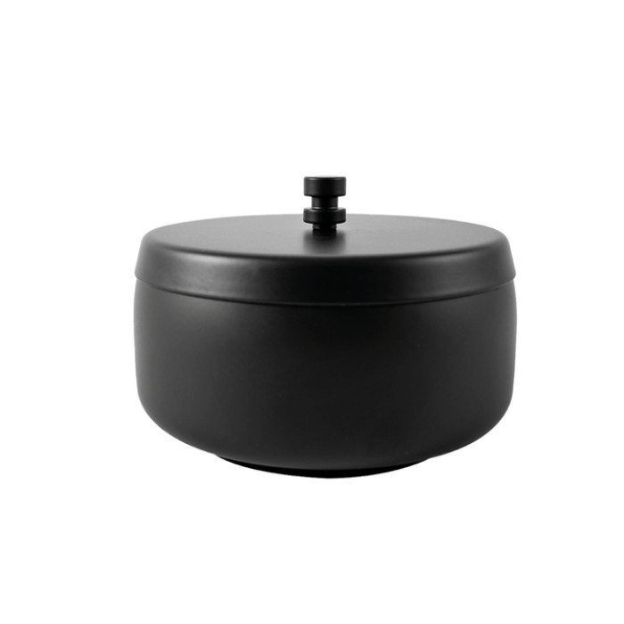 Asbak BRASQ tafelmodel 1 liter met deksel AT700 zwart