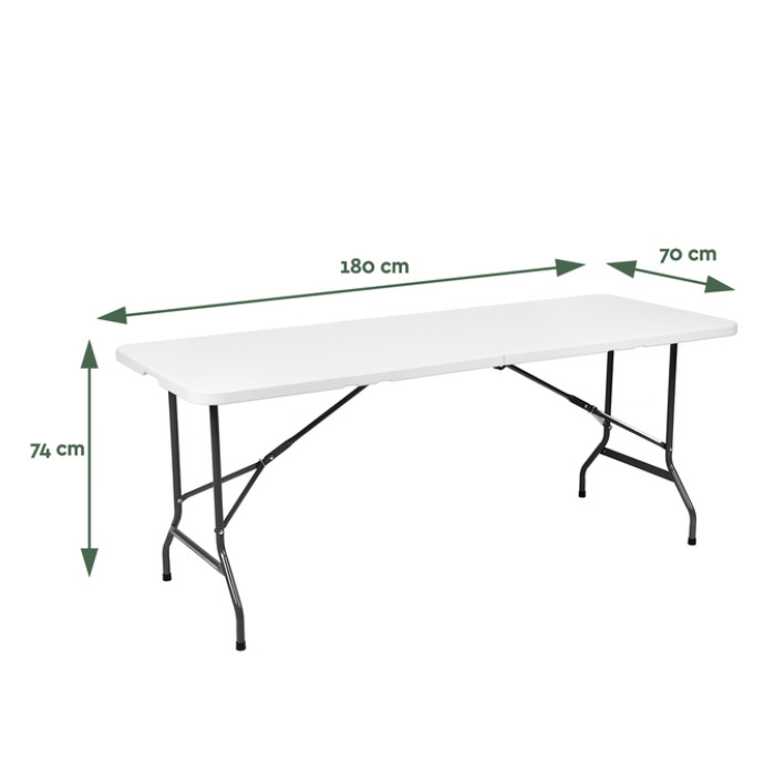 Vouwtafel BRASQ 180x70x74cm FT180 wit