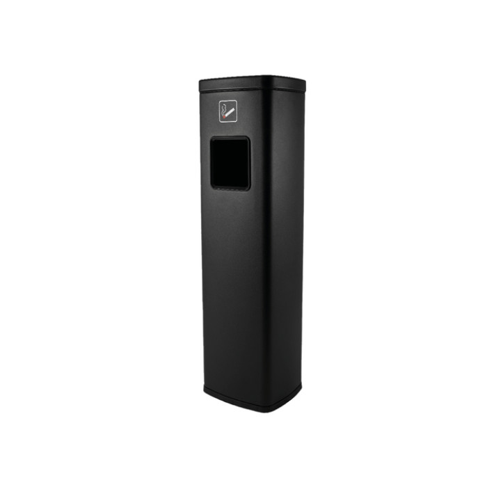 Afvalbak met asbak BRASQ 20 liter AT400 zwart