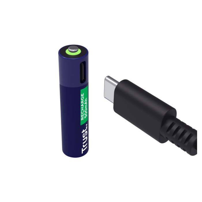 Batterij Trust USB-C oplaadbaar AAA 2 stuks