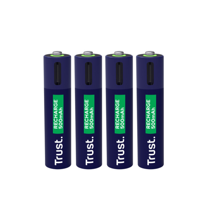 Batterij Trust USB-C oplaadbaar AAA 4 stuks